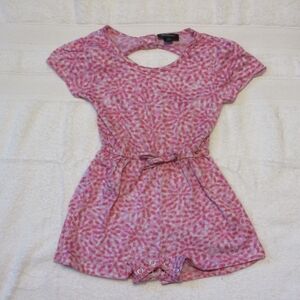 Pink Patterned Kids Romper